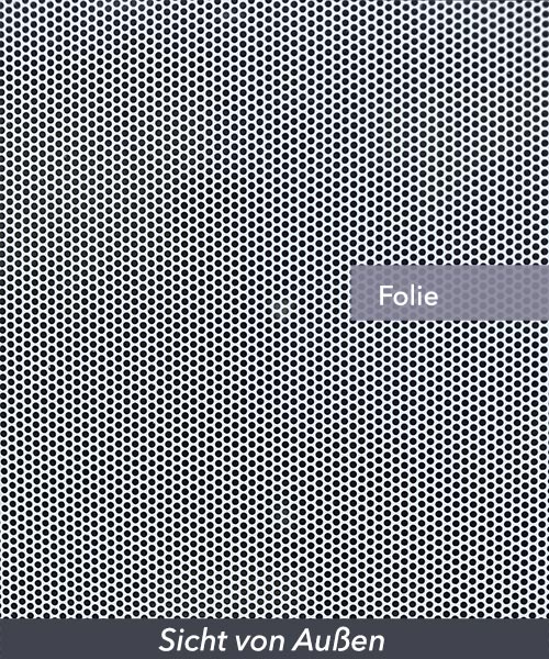 Struktur der Lochfolie. Sicht von Außen. Nahaufnahme