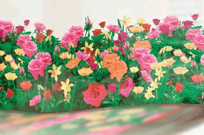 Sichtschutzfolie / Fensterfolie mit Blumen - Rosen