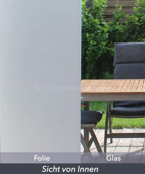 Milchglasfolie silbergrau, starke Klebekraft